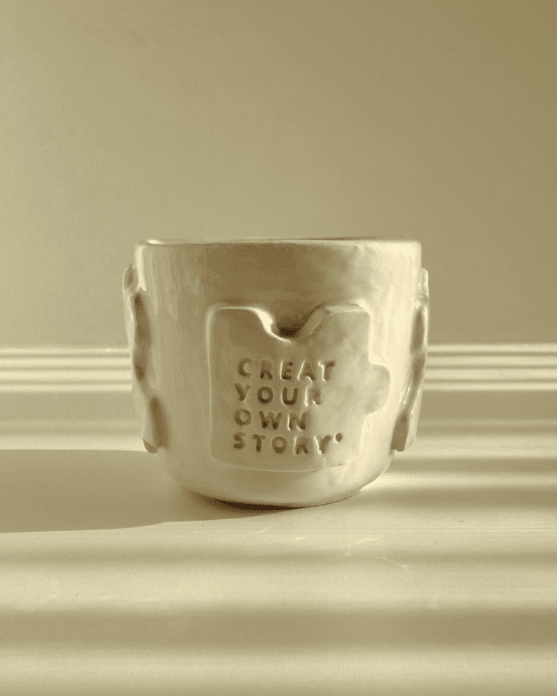 صورة كوب اصنع قصتك (أبيض) - نبتار