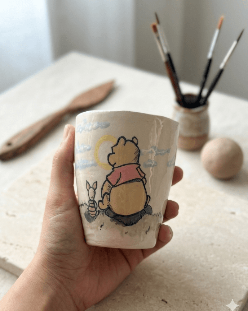 صورة كوب ويني الدب يشاهد الغروب - رحمة استديو